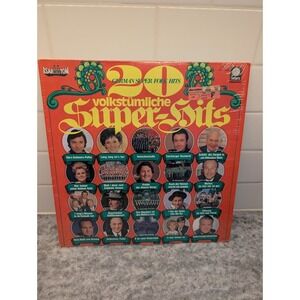 20 German Folk Hits Peters Record LP PLD-7038 Volkstümliche Super-Hits VG+/EX‎